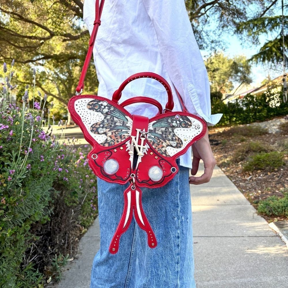Nicole Lee USA Butterfly Bag- Red - Picture 4 of 8